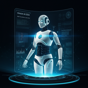 Generate an eye-catching, high-quality featured image prompt for a blog post about: Asisten AI 2026: